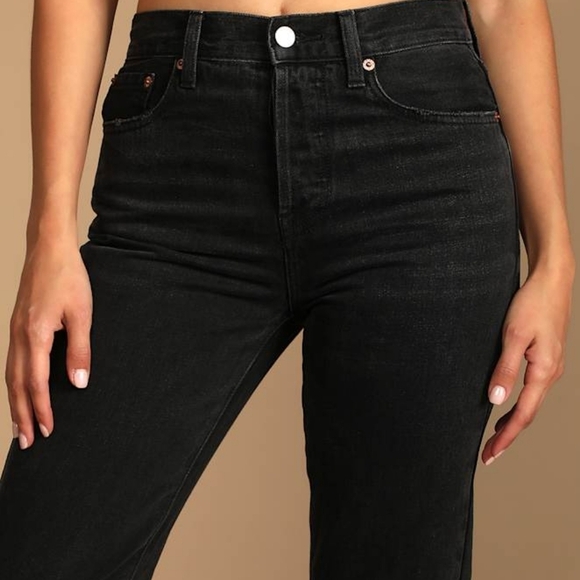 Charlie Washed Black High Rise Straight Jeans Size 26 NWT - Picture 4 of 13